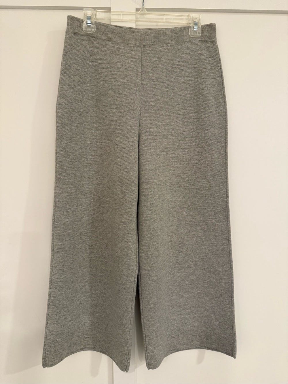 J. Crew | Cotton-Merino Wool Cropped Wide Leg Knit Sweater Pant | M